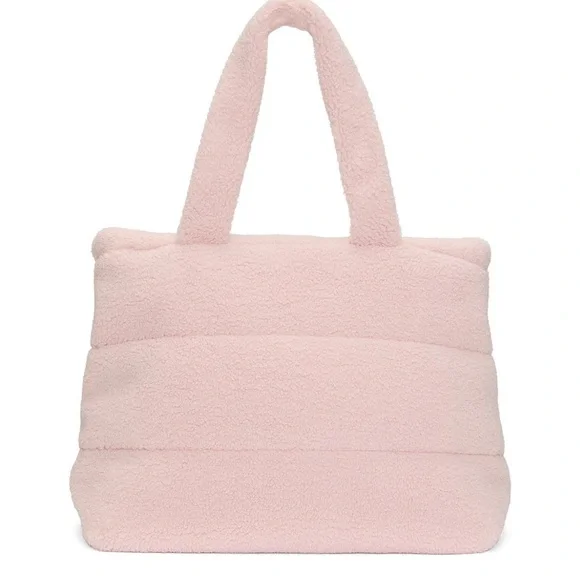 NWT Victoria's Secret PINK Cozy Fleece Plush Tote Travel Bag 2025 - Picture 3 of 6